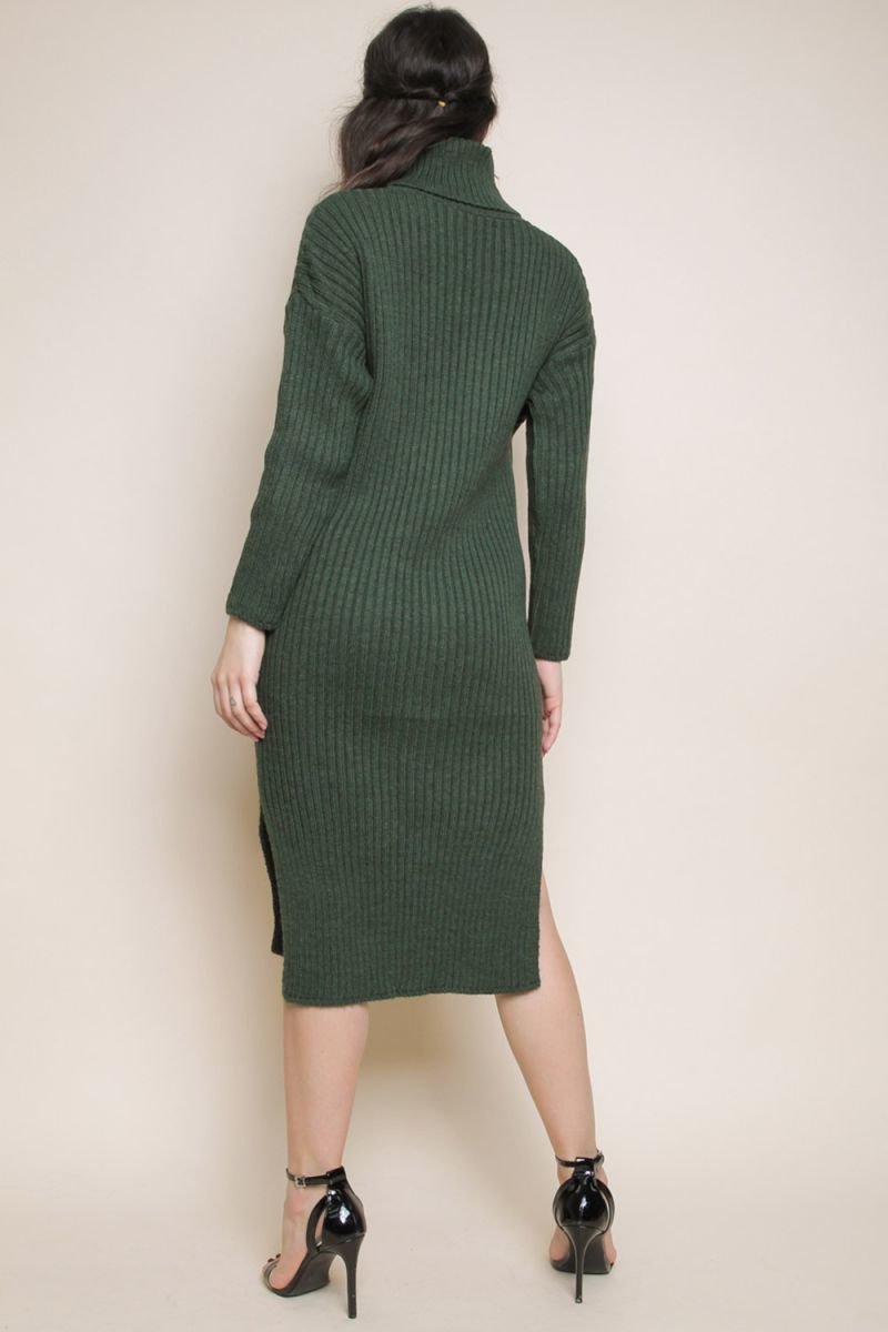 Camila High Neck Knitted Midi Jumper Dress Thumbnail Camila High Neck Knitted Midi Jumper Dress Thumbnail