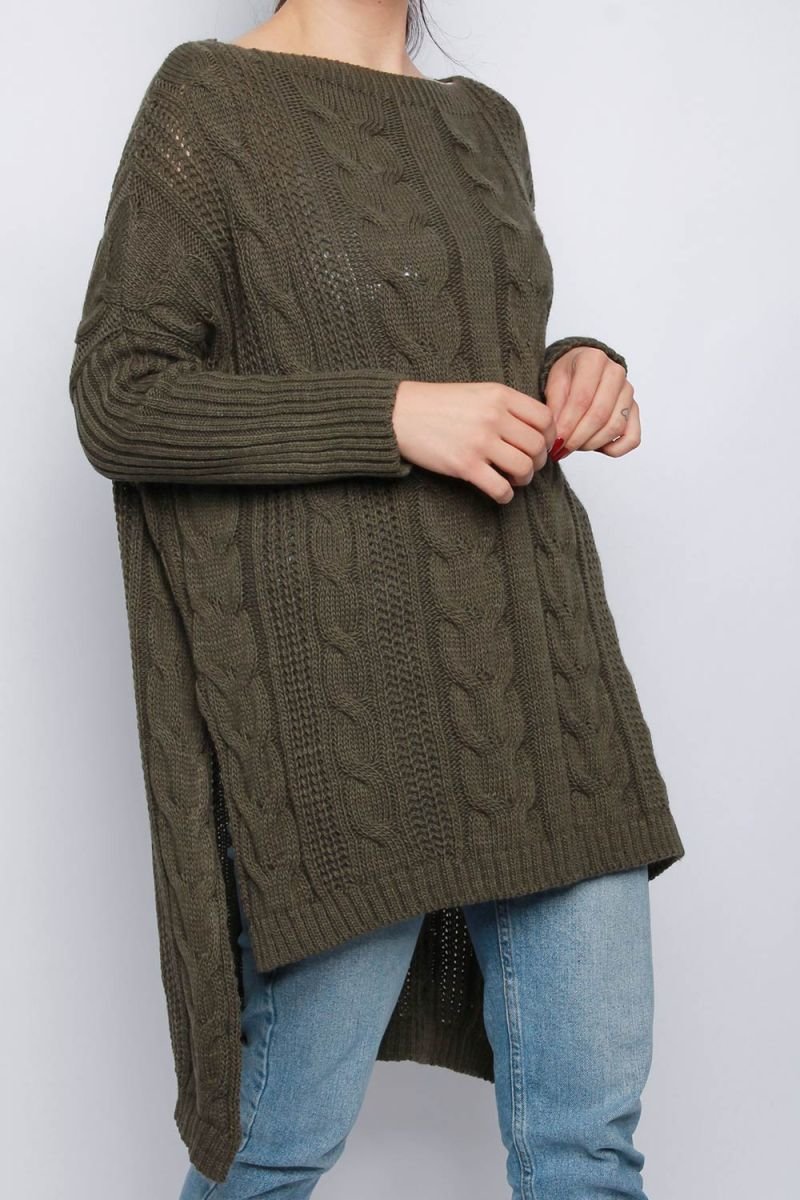 Ciara High Low Oversized Longline Knitted Jumper Ciara High Low Oversized Longline Knitted Jumper