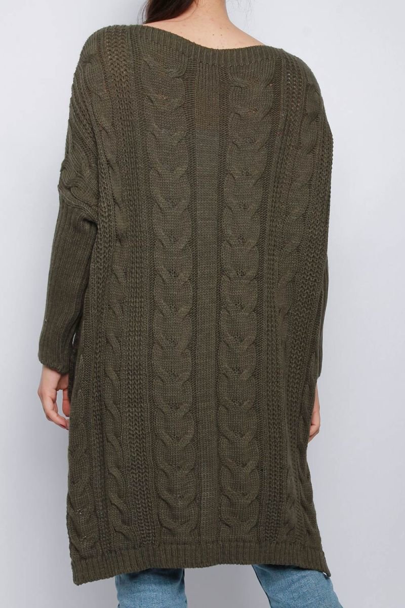Ciara High Low Oversized Longline Knitted Jumper Thumbnail Ciara High Low Oversized Longline Knitted Jumper Thumbnail