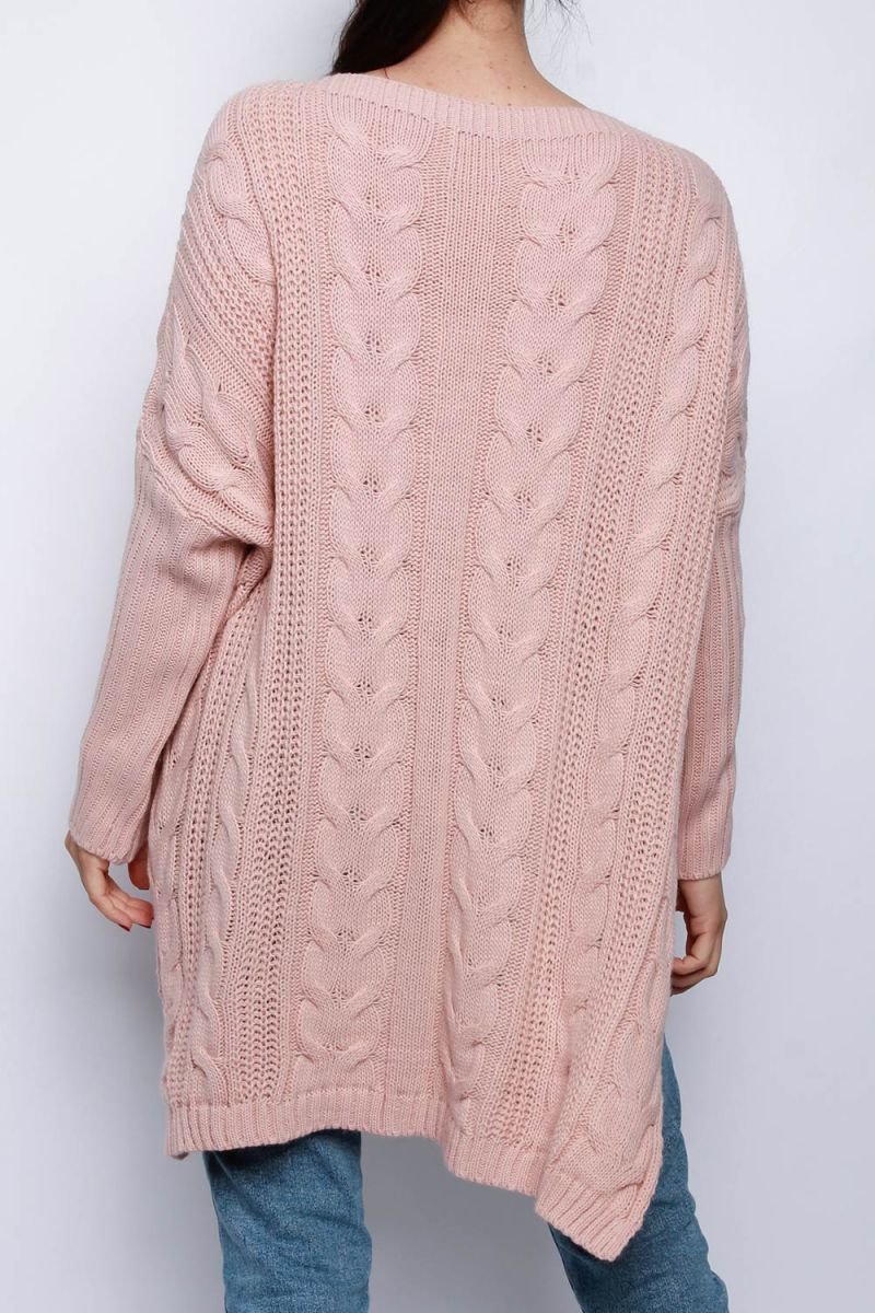 Ciara High Low Oversized Longline Knitted Jumper Thumbnail Ciara High Low Oversized Longline Knitted Jumper Thumbnail