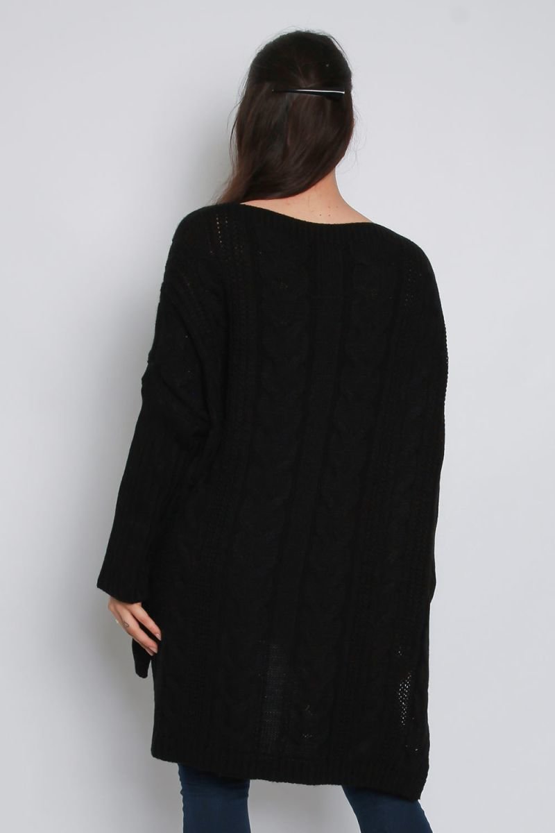 Ciara High Low Oversized Longline Knitted Jumper Thumbnail Ciara High Low Oversized Longline Knitted Jumper Thumbnail