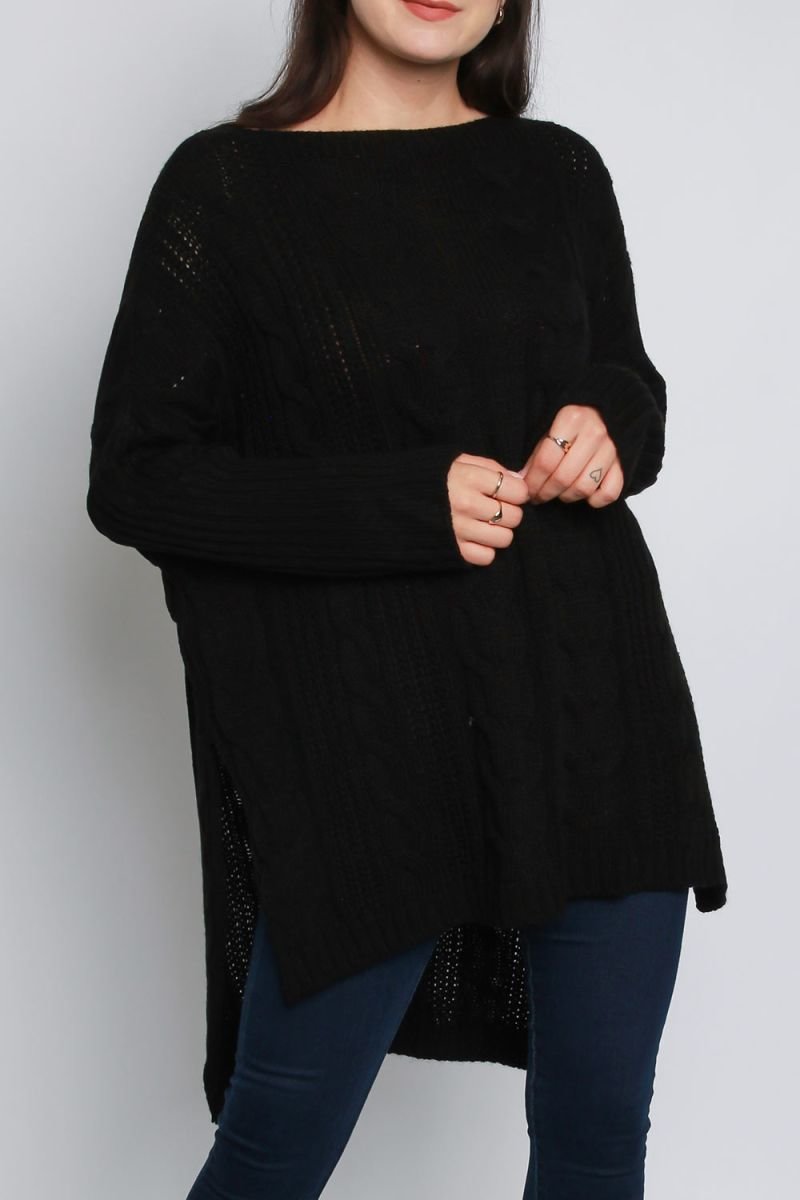 Ciara High Low Oversized Longline Knitted Jumper Ciara High Low Oversized Longline Knitted Jumper