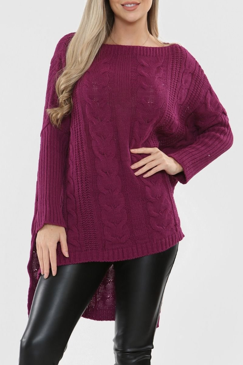 Ciara High Low Oversized Longline Knitted Jumper Ciara High Low Oversized Longline Knitted Jumper