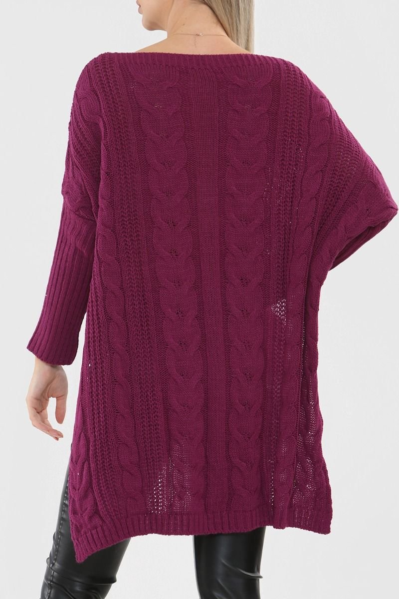 Ciara High Low Oversized Longline Knitted Jumper Thumbnail Ciara High Low Oversized Longline Knitted Jumper Thumbnail