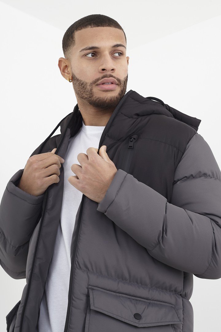 Arlo Block Padded Parka Coat Arlo Block Padded Parka Coat