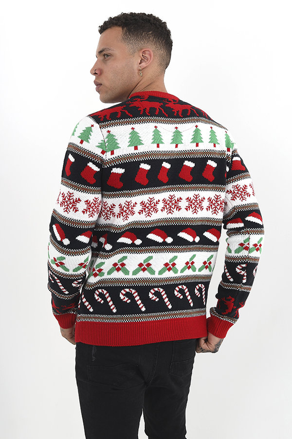 Ethan Novelty Christmas Fairisle Knitted Jumper Thumbnail