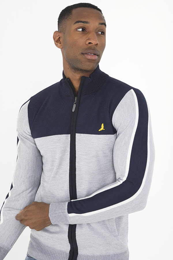 Lucas Bird Embroidered Zipper Jumper Lucas Bird Embroidered Zipper Jumper