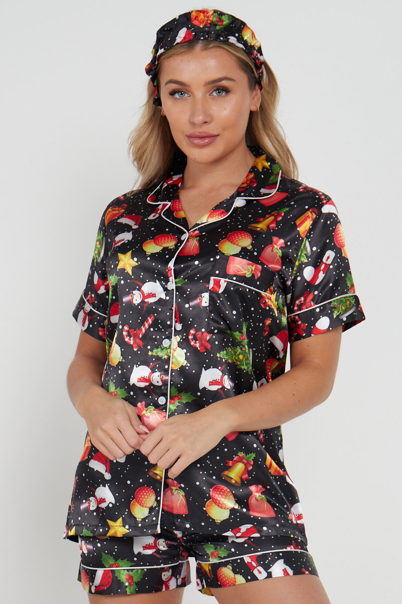 Annie Christmas Print Pyjama with Headband Set Annie Christmas Print Pyjama with Headband Set