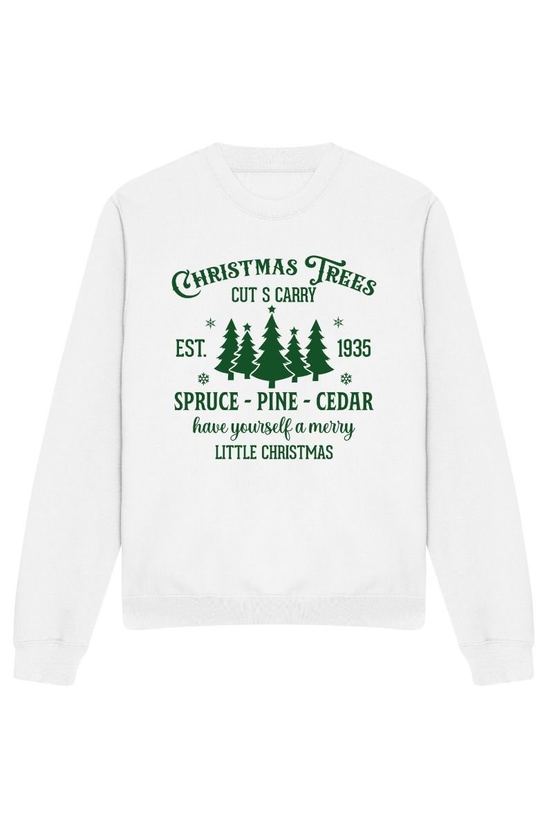 Scarlet Christmas Trees Print Sweatshirt Scarlet Christmas Trees Print Sweatshirt